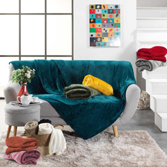 Douceur D'Intérieur, Coperta in Flanella, 125 X 150 Cm, Rosa, Piumini e trapunte in flanella Naty Shop