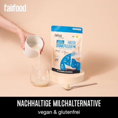 fairfood Bio Haferdrink Pulver 360g - nachhaltige Milchalternative - vegan, glutenfrei & ohne Öl - bis zu 4L Haferdrink - zum Selbermischen - 100% Bio-Vollkornhafer