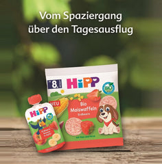 HiPP Bio Quetschie Hafer Smoothie Apfel Banana Erdbeere mit Haferdrink (6 x 120ml), ab 1 Jahr, 100% pflanzlich, ohne Zuckerzusatz, vegan, in bester Bio-Qualität