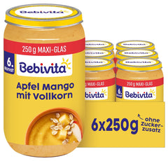 Frutta e cereali con mela e mango e cereali integrali, 250 g, conf. da 6 (6x250 g)