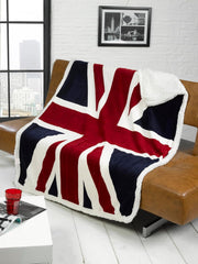 Coperta in pile extra morbida per letto/divano con bandiera Union Jack Rapport, rossa/bianca/blu. Rapport Letti e Coperte