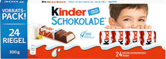 Kinder Chocolate - Barrette di cioccolato al latte ripiene - 1 confezione contenente 24 barrette singole (24 x 12,5 g).