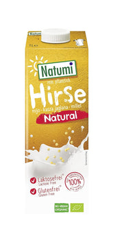 Natumi Bio Hirsedrink Natur, 6 x 1 L - Senza lattosio, Vegano, Bio, Senza glutine, Senza latte, Alternativa senza latte