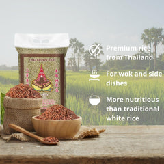 ROYAL THAI RICE - Orez brun parfumat cu bob lung - 1 x 1 kg