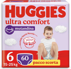 Huggies Pantaloni Pannolini Ultra Comfort Naty Shop Taglia 6 (Confezione da 60)