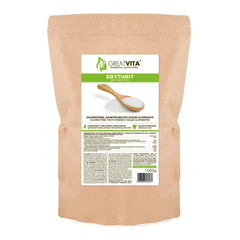 Greatvita Eritritolo 1000 G | Kalorienfreie Süßungsmittel & Zucker-Alternative | Zahnfreundlich, Gut Löslich & Glutenfrei | Dolcificanti ideali per dolci, dessert e dolci Naty Shop 1 Kg (confezione 1Er)