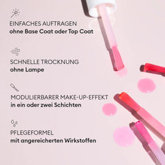 MANUCUIST Nail Care Repair Active Glow Raspberry (Rosa) a base biologica: Mandorla Dolce, Lampone, Smalto Nutriente e Lucido, Effetto Rosa Trasparente - Smalto Nude