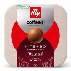 CoffeeB illy Intenso Espresso – Kompostierbare Kaffeekugeln, 9 Stück, kompatibel mit CoffeeB Maschinen, mit Noten von Kakao, Schokolade und Trockenfrüchten