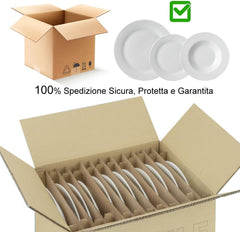 Serviciu de masă din 18 părți porțelan pentru 6 persoane, set format Seturi vesela masa Naty Shop