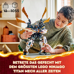 LEGO NINJAGO Cole's Titan Dragon Mech Adventure Toy per bambini Ninja Playset con 1 minifigure Regalo di compleanno per ragazzi e ragazze 12 anni Fantasy Playset 71821 Set da costruzione Beuche den LEGO-Store