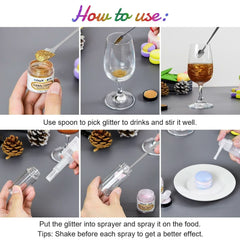 Glitter comestibil pentru bauturi, 4 grame Glitter Naty Shop