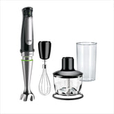 Braun Multiquick 7 MQ 7035X Stabmixer - Purierstab Mit Abnehmbarem Edelstahl Mixfuß Mit Activeblade Technologie Zum Pürieren Der Härtesten Ingredient, Inkl. Set 3-Teiliges Zubehör, 1000 Watt, Schwarz Kitchen Naty Shop Schwarz Zerkleinerer (500G)
