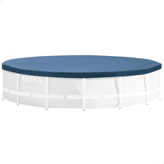 Prelată rotundă pentru piscină Intex 28031 - Prelată pentru piscină - Ø 366 cm - Pentru piscine cu cadru metalic și prismatic, Albastru închis