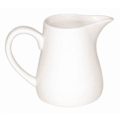 Olympia Whiteware Servierkannen 170 ml/6 oz (6er-Pack), weißes Porzellan - Kanne mit Henkel, ideal für Milch, Sahne, Vanillepudding, Soßen, Bratensoße - spülmaschinen- und mikrowellengeeignet, Café-Restaurant-Hausgebrauch, U819