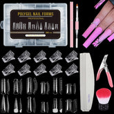Set de 288 de forme duble pentru unghii, Set de unghii cu formă dublă, 12 forme pentru extensii de unghii, forme de gel pentru extensii de unghii, potrivit pentru începători și manichiuriști