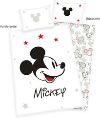 Lenjerie de pat Mickey Mouse, reversibila, 100% bumbac Lenjerie de pat - copii Naty Shop