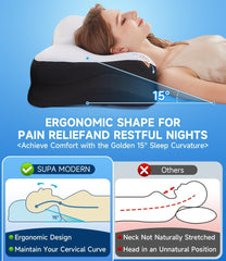 SUPA MODERN pernă din spumă cu memorie, pernă de răcire pentru dormit lateral 60X40, pernă ortopedică pentru spate, lateral, stomac pernă de gât pentru ameliorarea durerii de gât Perne ortopedice cervicale Naty Shop