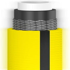 Furtun de grădină Cellfast GALBEN, ușor, durabil, cu 4 straturi, împletitură încrucișată durabilă, rezistent la UV și alge, rezistent la răsucire, tehnologie REACH, 20 bar, -10/+50°C, închidere: 3/4", 50m