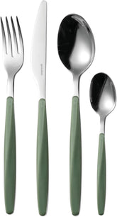 Guzzini - My Fusion, set posate 24 pezzi - Verde oliva Cucina Naty Shop