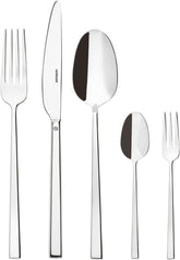Sambonet 52562-N2 Rock oțel inoxidabil - Set de tacâmuri monobloc din oțel inoxidabil 18/10 Bucatarie Naty Shop Set 12 persoane - 60 bucăți