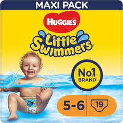 Huggies Little Swimmers Taglia 5-6, confezione grande da 19 pezzi Naty Shop per mamma e bambino