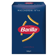 Pasta Barilla Maccheroni Classici n. 44 di grano duro di alta qualità, sempre al dente, 500g
