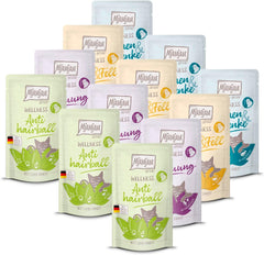 MjAMjAM – Hrană umedă premium pentru pisici - Pachet Wellness cu pui, pachet de 12 (12 x 125 g), fără cereale cu carne suplimentară