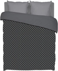 Bleu Câlin Trapunta Hermance stampata 1 persona, poliestere, blu/grigio, 140 X 200 Cm Trapunte e trapunte Naty Shop