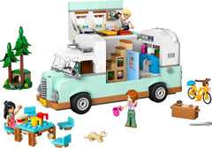 Carovana LEGO Friends, set da costruzione di gioco di ruolo con roulotte giocattolo, regalo per ragazze dai 7 anni in su, set di gioco creativo con 3 minifigure e figura dell'animale furetto 42663 Set da costruzione Besuche den LEGO-Store