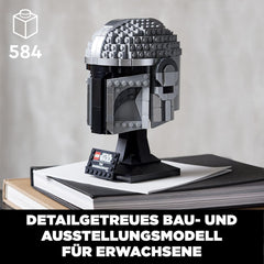 LEGO Star Wars Modello di Elmo Mandaloriano, Sammlerstück Zimmer-Deko ed EIN tolles Geschenk für Erwachsene, Bausatz, Männer, Frauen, Mama, Papa, Sammler-Geschenkidee 75328