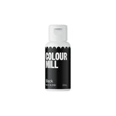 Colorant alimentar negru pe bază de ulei Colour Mill - Colorant alimentar pentru ciocolată, fondant, brioșe, prăjituri, copt, macaroane - Colorant alimentar pentru decorarea torturilor - 20 ml