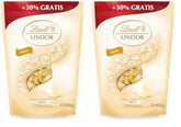 Palline Di Cioccolato Bianco Lindor | 400 g ca. 30 palline di cioccolato bianco con ripieno scioglievole in bocca | Regalo di cioccolato | Regalo al cioccolato (confezione da 2)