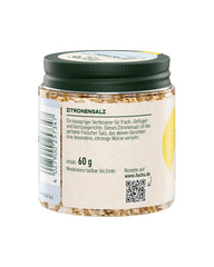 Fuchs Gewürze - Citronensalz | Toppingsalz mit Pyramidenflocken & Zitrone | Verfeinerung croccante per pesce e gemme | Sale al limone in qualità Premium | 60 g nel wiederverschließbaren Gewürzglas