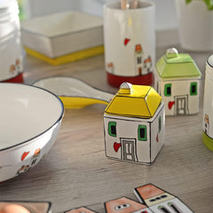 Zahărniță EGAN, colecția Le Casette. Articol din porțelan galben. Dimensiuni: 7 x 11 cm. Număr de referință: 192016