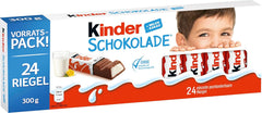Kinder Chocolate - Barrette di cioccolato al latte ripiene - 1 confezione contenente 24 barrette singole (24 x 12,5 g).