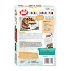 RUF Cookie Dough Cake Ohne Backen, Tortenboden Aus Keksteig Mit Frischkäse-Creme Und Schokoladenstückchen, Inkl. Kuchenform, 1X325G Miscela per panificazione e cottura Naty Shop