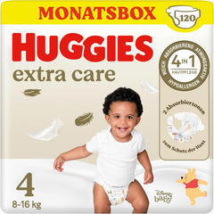 Pannolini per bambini Huggies Extra Care Disney, taglia 4, 120 pannolini (2x60), scatola mensile