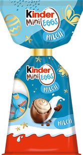 Kinder Mini Ovetti Al Latte | 85g – Deliziose uova pasquali di cioccolato – Dolci pasquali – Morbido ripieno al latte ricoperto di cioccolato al latte – Perfette per il cestino di Pasqua – Da condividere