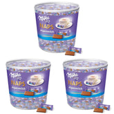 Naps Alpine Milk 1 x 1 kg, mini quadratini di cioccolato al latte finissimo alpino che si sciolgono in bocca, scatola (confezione da 3)