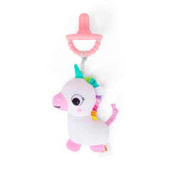 Suzetă de pluș Bright Starts SootheMate, Unicorn - Suzetă detașabilă în formă de suzetă pentru nou-născuți și copii mai mari
