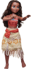 Disney Princess Vaiana, 80 cm große Spielpuppe von Jakks Pacific, bewegliche Puppe, mit Bürste zum Kämmen ihrer welligen Locken, vom Film inspiriertes Kleid, abnehmbare Halskette mit Anhänger