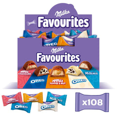 Milka Favourites, 108 praline incartate singolarmente, assortimenti vari, Cioccolatini da 1 Kg Naty Shop