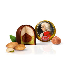 Reber Mozart Balls - Busta da 8 pezzi - Autentiche palline Reber Mozart al cioccolato fondente, marzapane e torrone - 1 x 160g