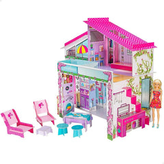 Lisciani - Casa delle Bambole - Villa Vacanze Barbie con Bambola - Gioco Fantastico - Casa in Cartone da Assemblare e Decorare - Tempo Libero Creativo - Per Bambine dai 4 Anni Case delle Bambole Naty Shop Default Title