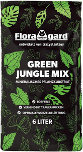 Floragard Green Jungle Mix 6 L - substrato minerale per piantare Monstera, filodendro - garantisce un drenaggio ottimale e una crescita sana delle radici - ideale per piante d'appartamento esigenti