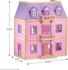 Melissa & Doug Casă de păpuși din lemn