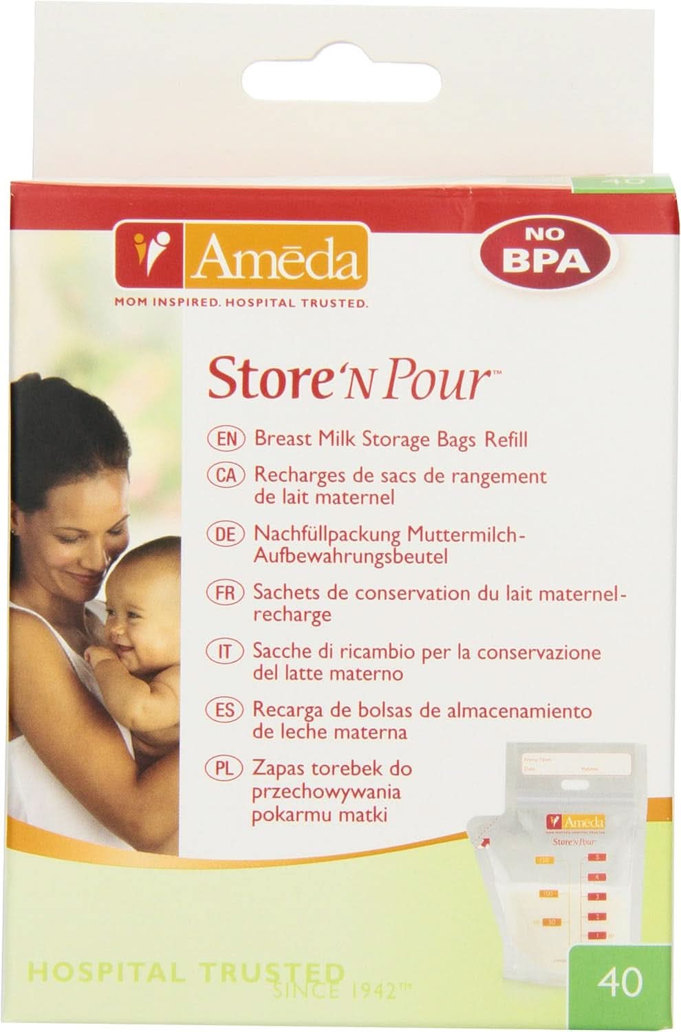 Sacchetti per latte materno - 40 pezzi Accessori Alimentazione e Allattamento Bebe Naty Shop
