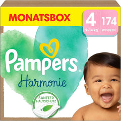 Pannolini Pampers per bambini taglia 4 (9-14 kg) Harmony, 174 pz Mamma e Bambino Naty Shop