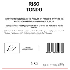 Riso tondo biologico 5 kg