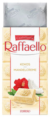 Ferrero Raffaello Tavoletta di Cioccolato - Regalo di San Valentino per Lui e per Lei - Cioccolato Bianco con Crema di Cocco e Mandorle - 1 Tavoletta di Cioccolato x 90g